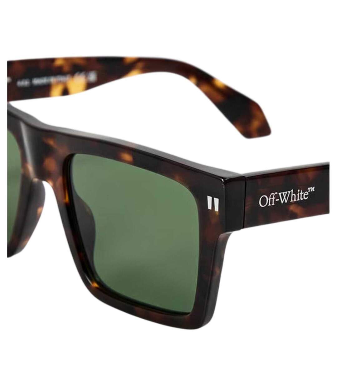Unisex Adult Lawton Square Frame Sunglasses One Size Havana Green Off White-4