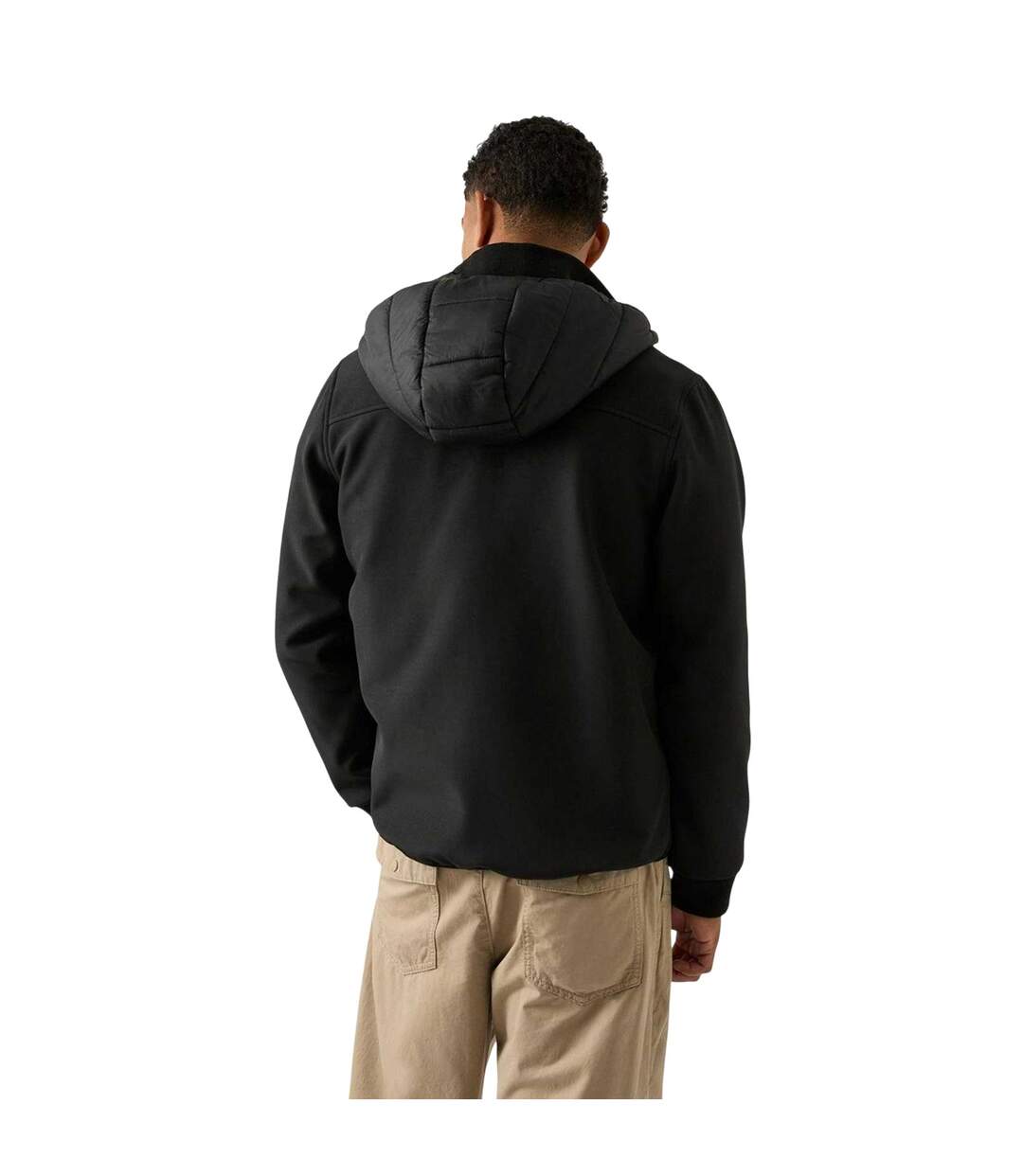 Mens Mixed Media Jacket Black Reebok-3