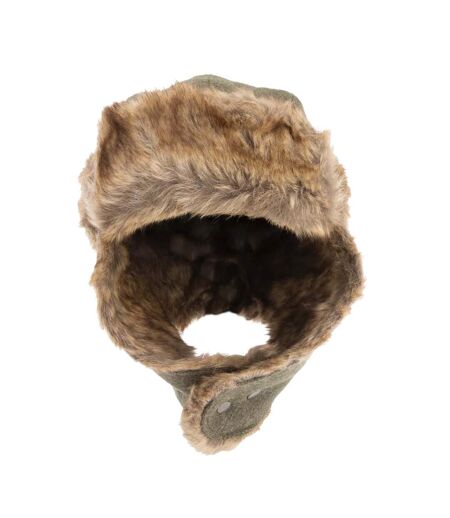 Mens Harris Tweed Trapper Hat Green New Era