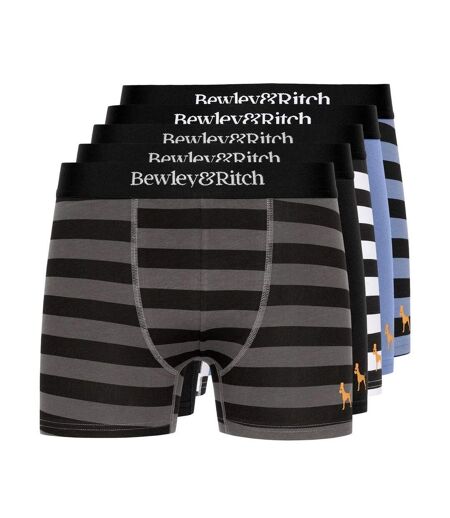 Boxers kurhah homme noir / gris / blanc / bleu Bewley & Ritch