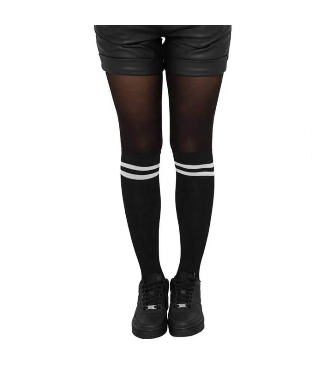 Chaussettes College Femme Noir Blanc Urban Classics-2