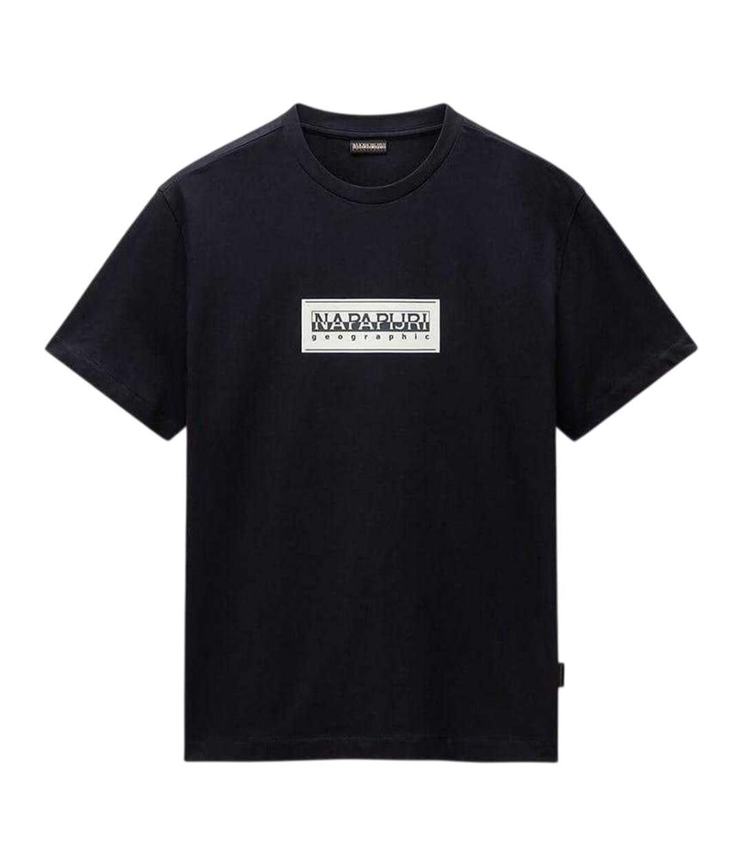 Mens Box Logo T-shirt Black Napapijri-2