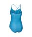 Womens/ladies mimi plain one piece bathing suit storm blue Trespass