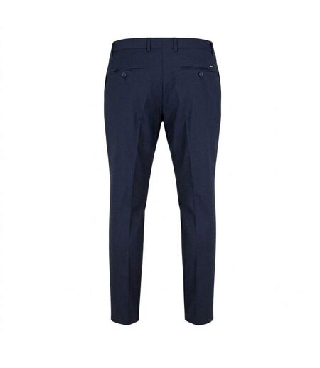 Mens Leon Straight Leg Trousers Dark Blue Boss