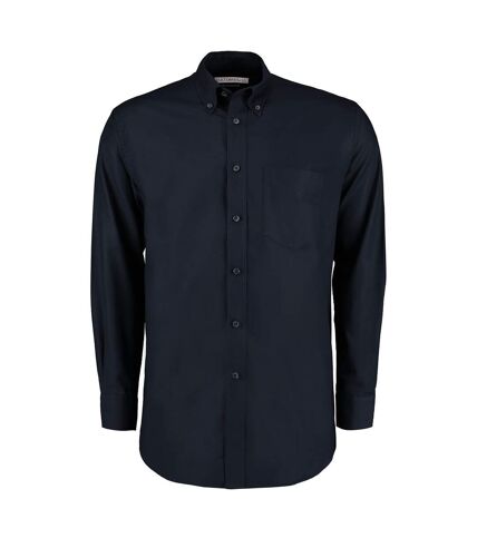 Mens workplace long sleeve oxford shirt french navy Kustom Kit