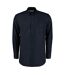 Mens workplace long sleeve oxford shirt french navy Kustom Kit