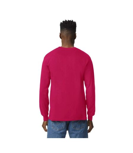 T-shirt Manches Longues Adulte Rouge Foncé Gildan
