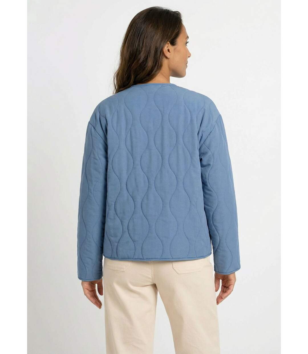 Veste matelassée zippée sans col-2