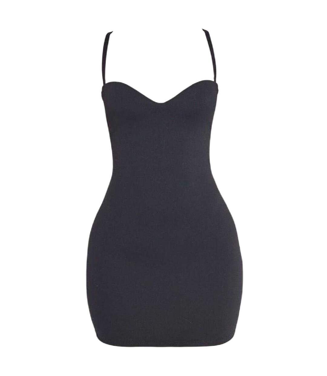 Robe Courte Sans Manches Motif/style Sculté Femme Noir Mars-2