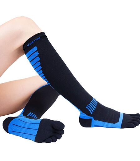 Compression Knee-High Toe Socks - Unisex 1 Pack Sports Toe Socks