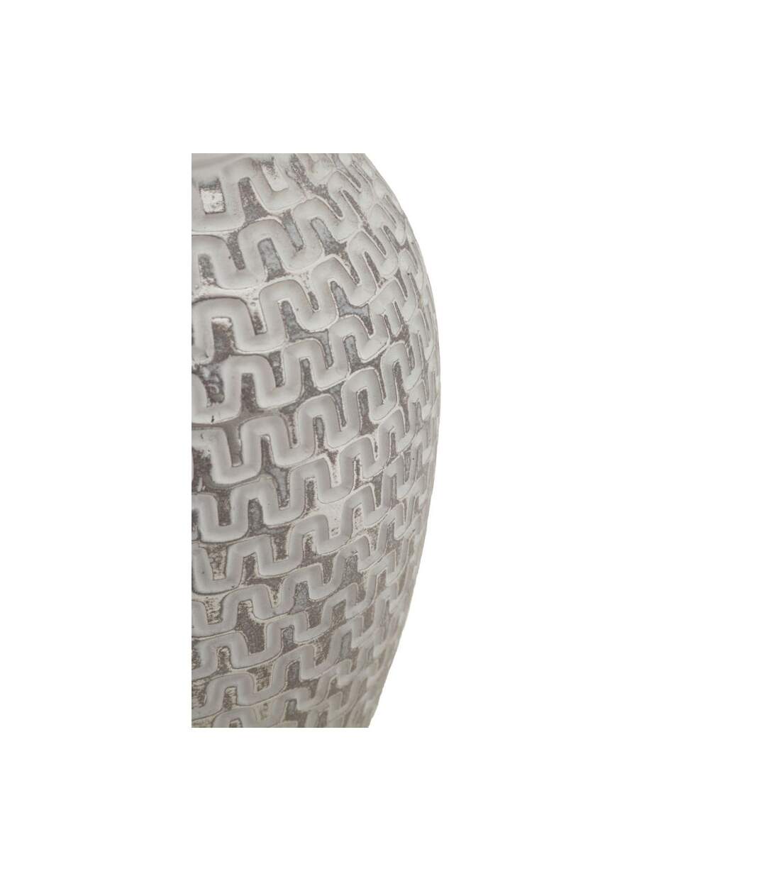 Vase Déco en Résine Wave 34cm Blanc-3