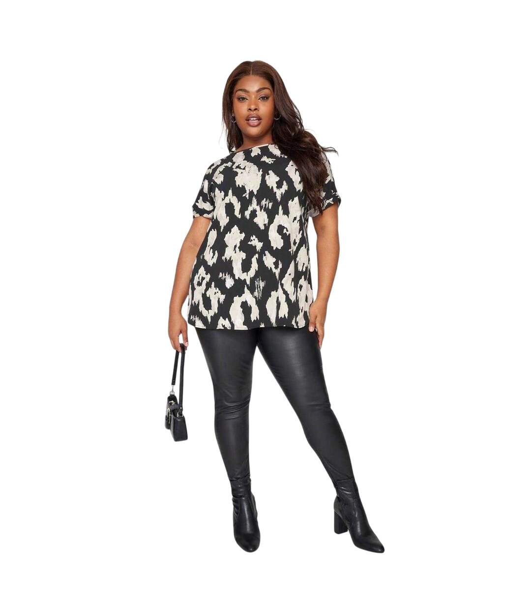 T-shirt Manches Courtes Femme Noir Yours-4