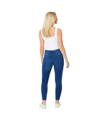 Womens/ladies skinny ankle grazer jeans mid wash Dorothy Perkins