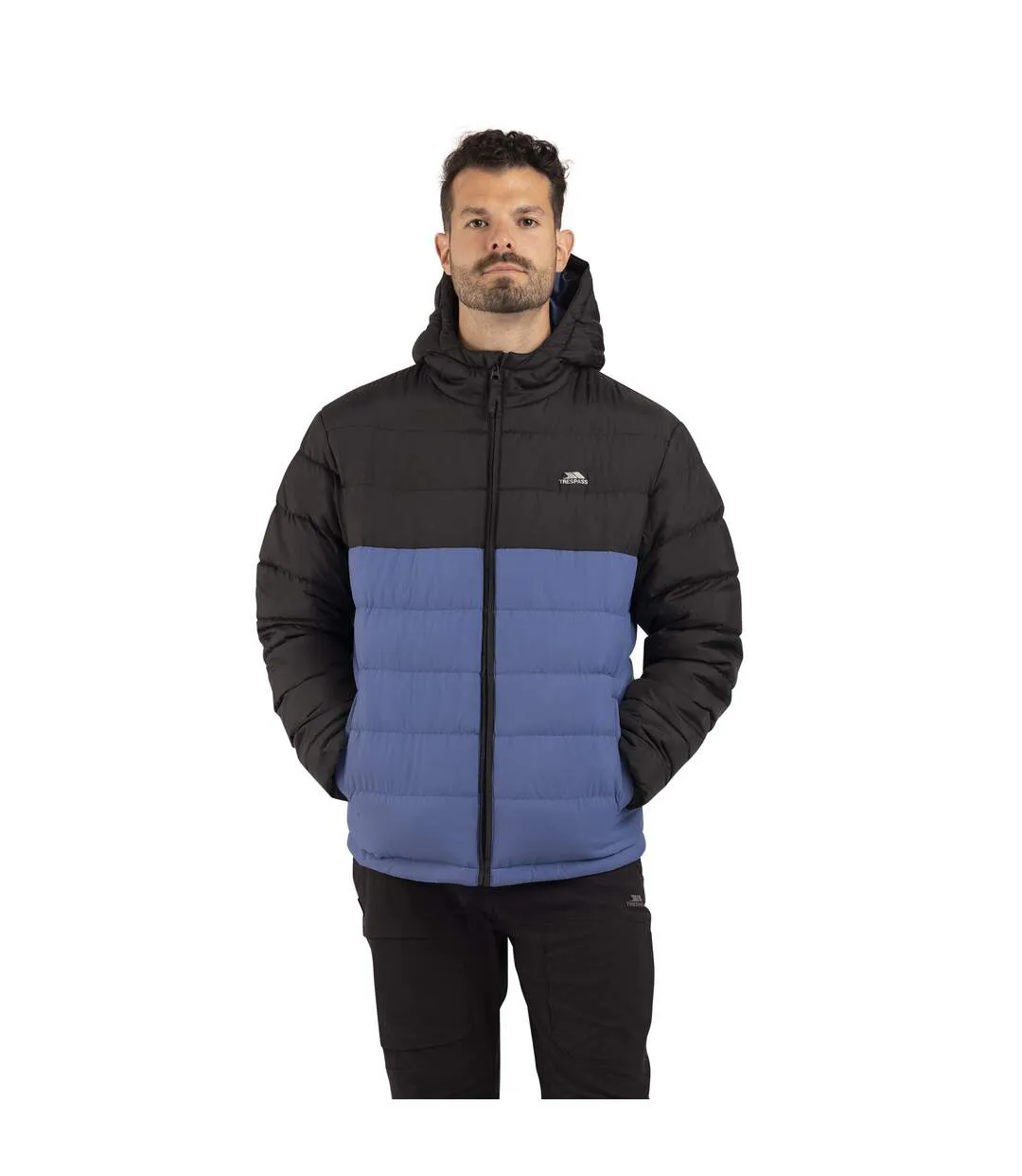 Mens Oskar Padded Jacket Indigo Tone Trespass-2