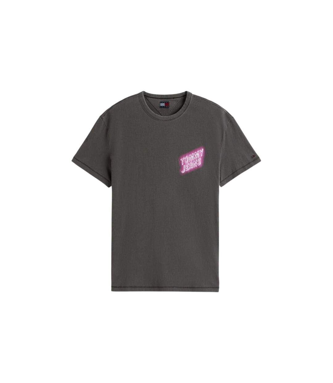 T-shirt Motif/style Enseigne Néon Homme Noir Tommy Jeans-1