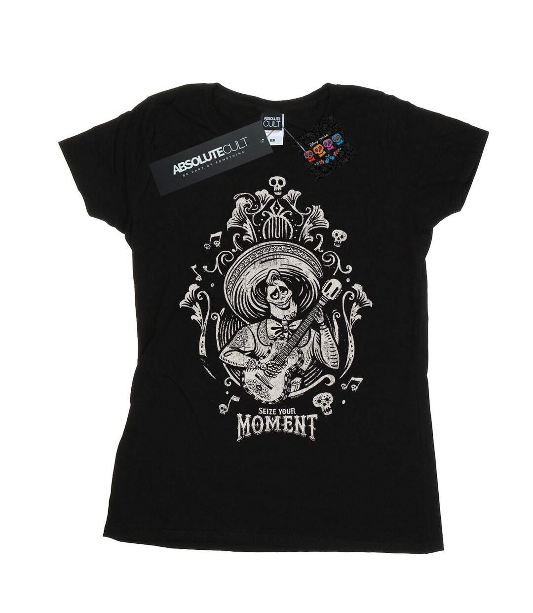 Disney - T-shirt COCO ERNESTO SEIZE YOUR MOMENT - Femme (Noir) - UTBI14433-1