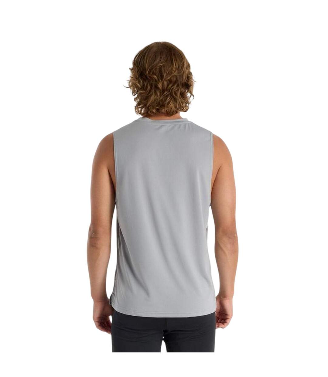 Mens Accelerate Running Tank Top Grey New Balance-2