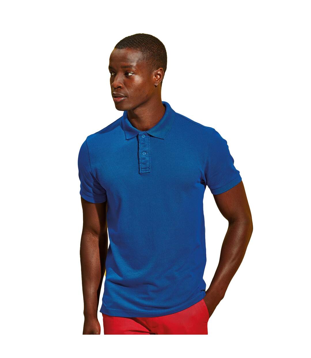 Polo manches courtes infinity homme bleu roi Asquith & Fox