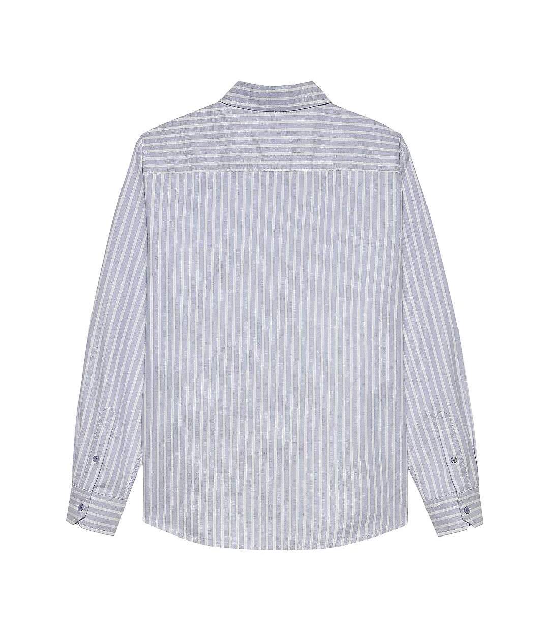 Chemise bleu foncé à rayures femme tommy hilfiger oxford-2