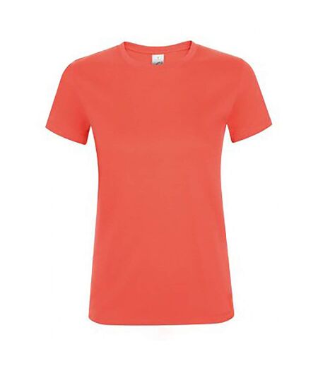 SOLS Womens/Ladies Regent Short Sleeve T-Shirt (Coral)