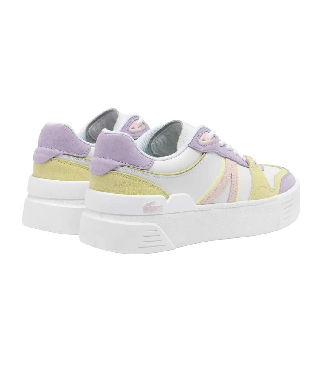 Womens/ladies l002 evo trainers white/pink Lacoste-2