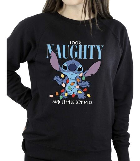Disney Sweatshirt Lilo & Stitch Naughty & Nice - Femmes/Ladies (Noir) - UTBI23128
