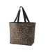 Leopard Print Tote Bag One Size Brown Black Bagbase-2