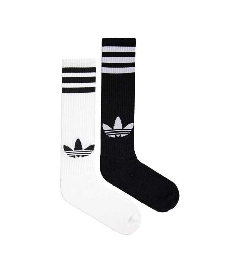 x2 paires de chaussettes blanches/noires homme adidas knee sock