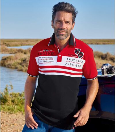 Sztreccs piké Racing galléros póló
