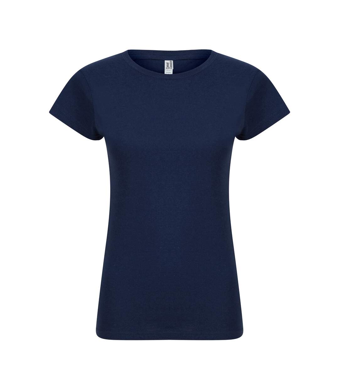 Womens/ladies T-shirt Navy Casual Classic-2