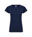 Womens/ladies T-shirt Navy Casual Classic-2