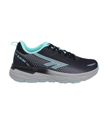 Womens/ladies Promenade Trainers Black Grey Mint Hi-Tec
