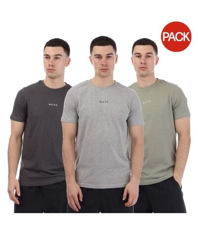 T-shirts Petras Homme Charbon Gris Clair Vert Olive Nicce