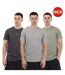 T-shirts Petras Homme Charbon Gris Clair Vert Olive Nicce-1