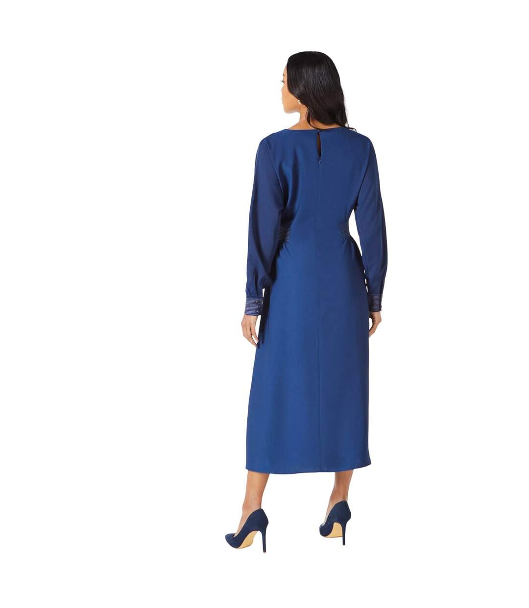 Robe mi-longue femme bleu marine Principles-2