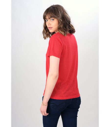 T-shirt uni avec détails ajourés COLYNE