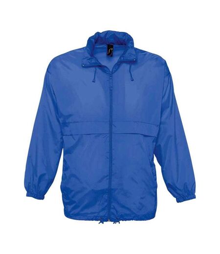 Unisex adult surf windbreaker royal blue SOLS