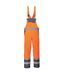 Portwest Mens Rain Contrast Hi-Vis Safety Bib And Brace Overall (Orange/Navy) - UTPW951