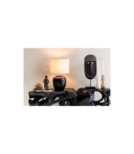 Statue Déco Masque Ethnique 51cm Noir