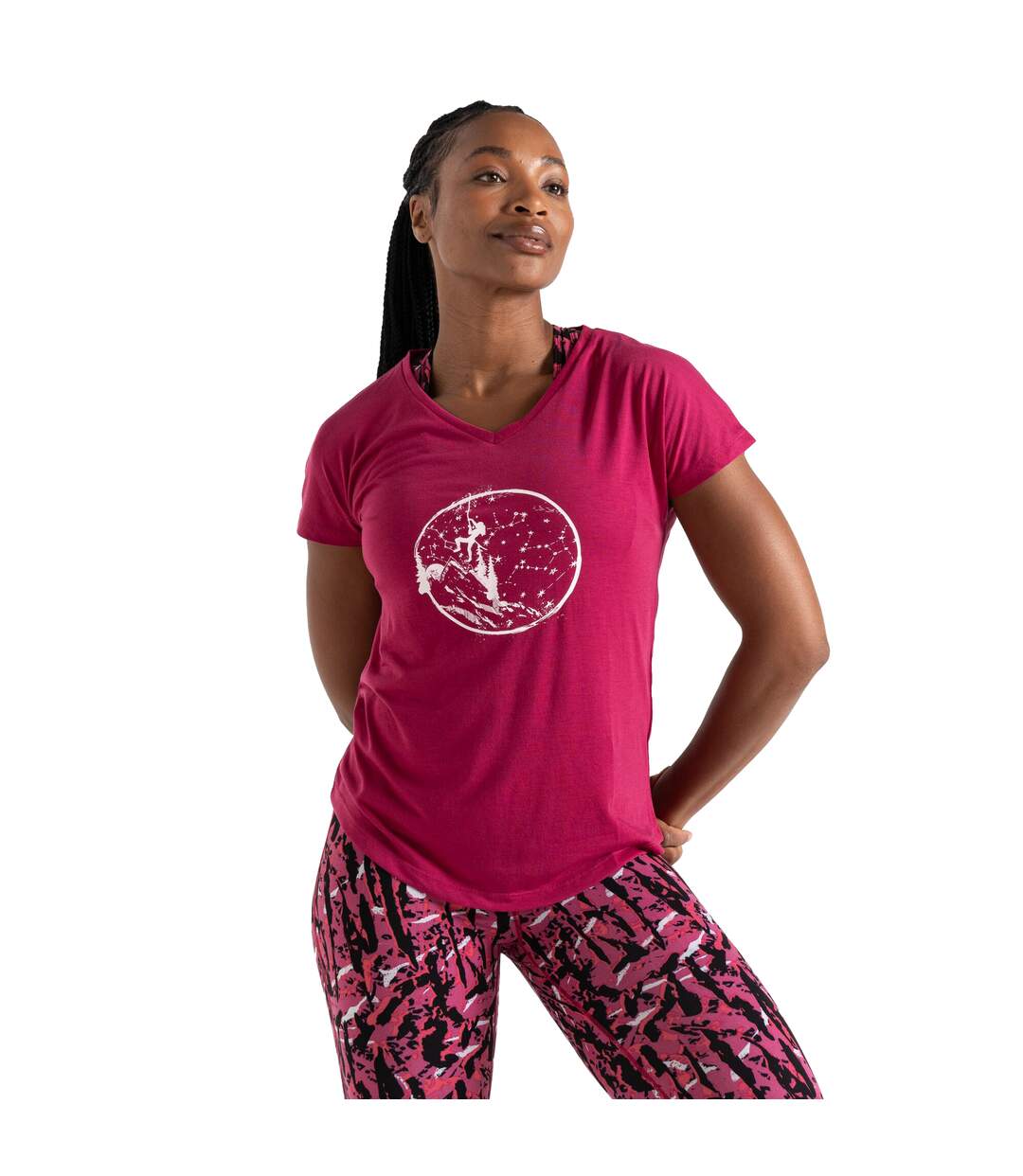 T-shirt calm femme rose baie Regatta-4