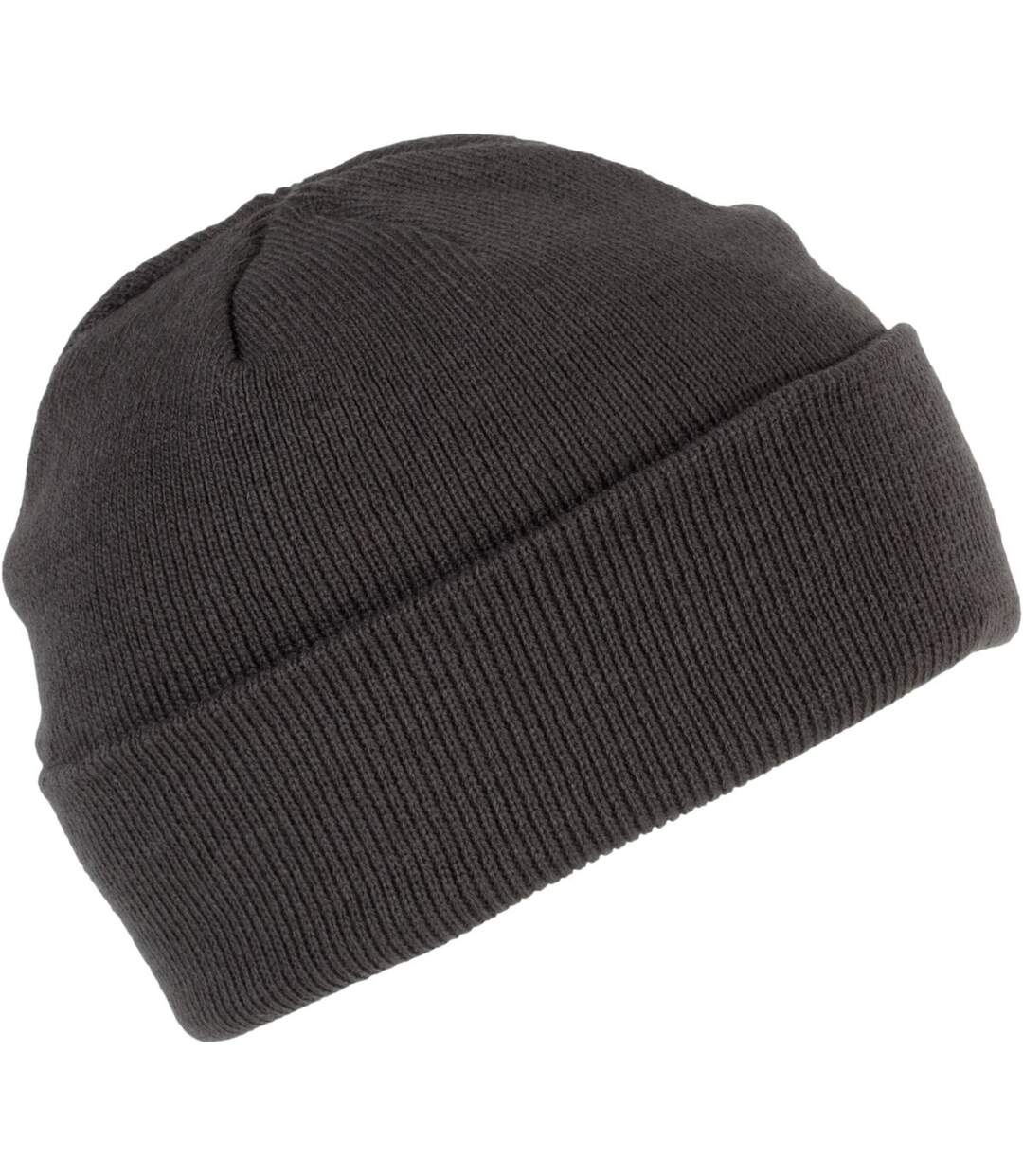 Bonnet tricoté adulte - KP031 - gris foncé-1