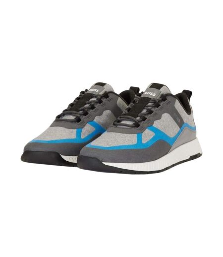 Mens Titanium Running Trainers Blue Grey Boss