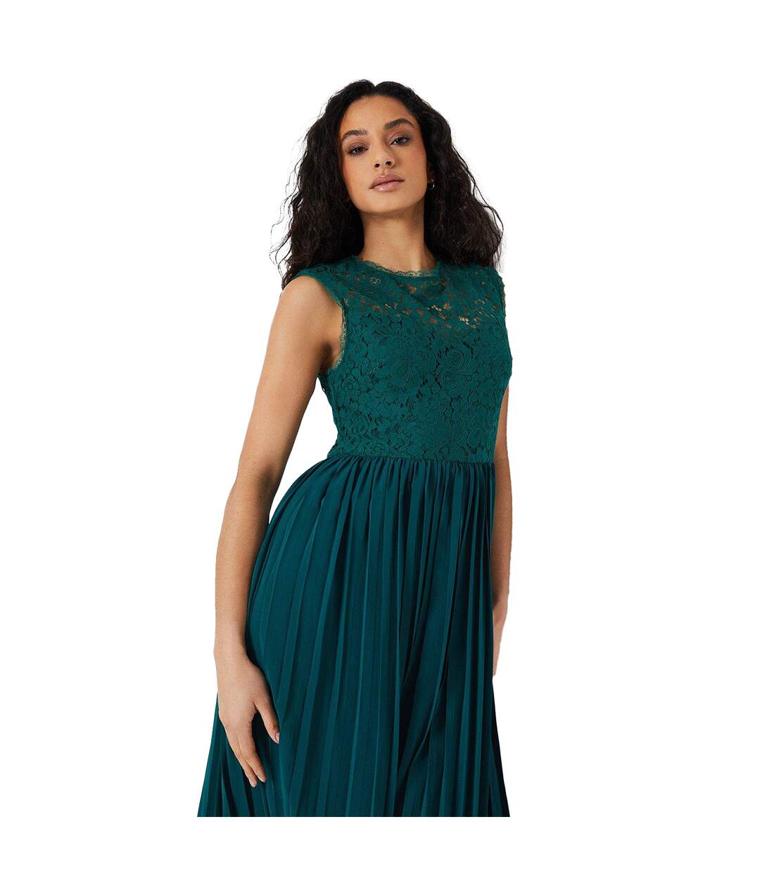 Robe mi-longue femme vert Principles-4