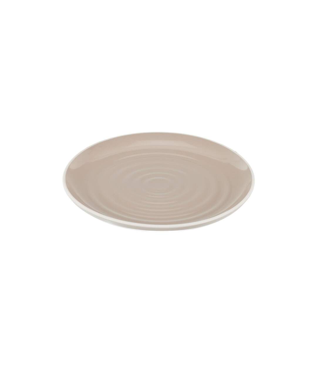 Lot de 6 Assiettes Plates Bicolore Mania 27cm Beige-2