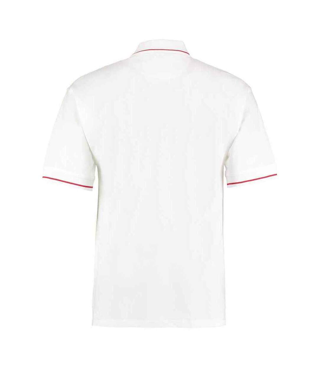 Polo homme blanc / rouge Kustom Kit-2