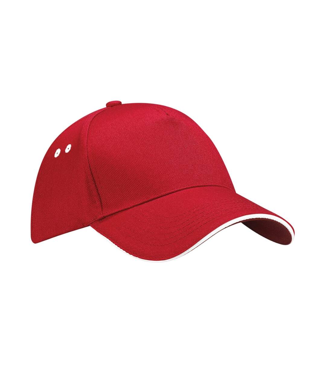 Casquette de baseball rouge classique / blanc Beechfield-1