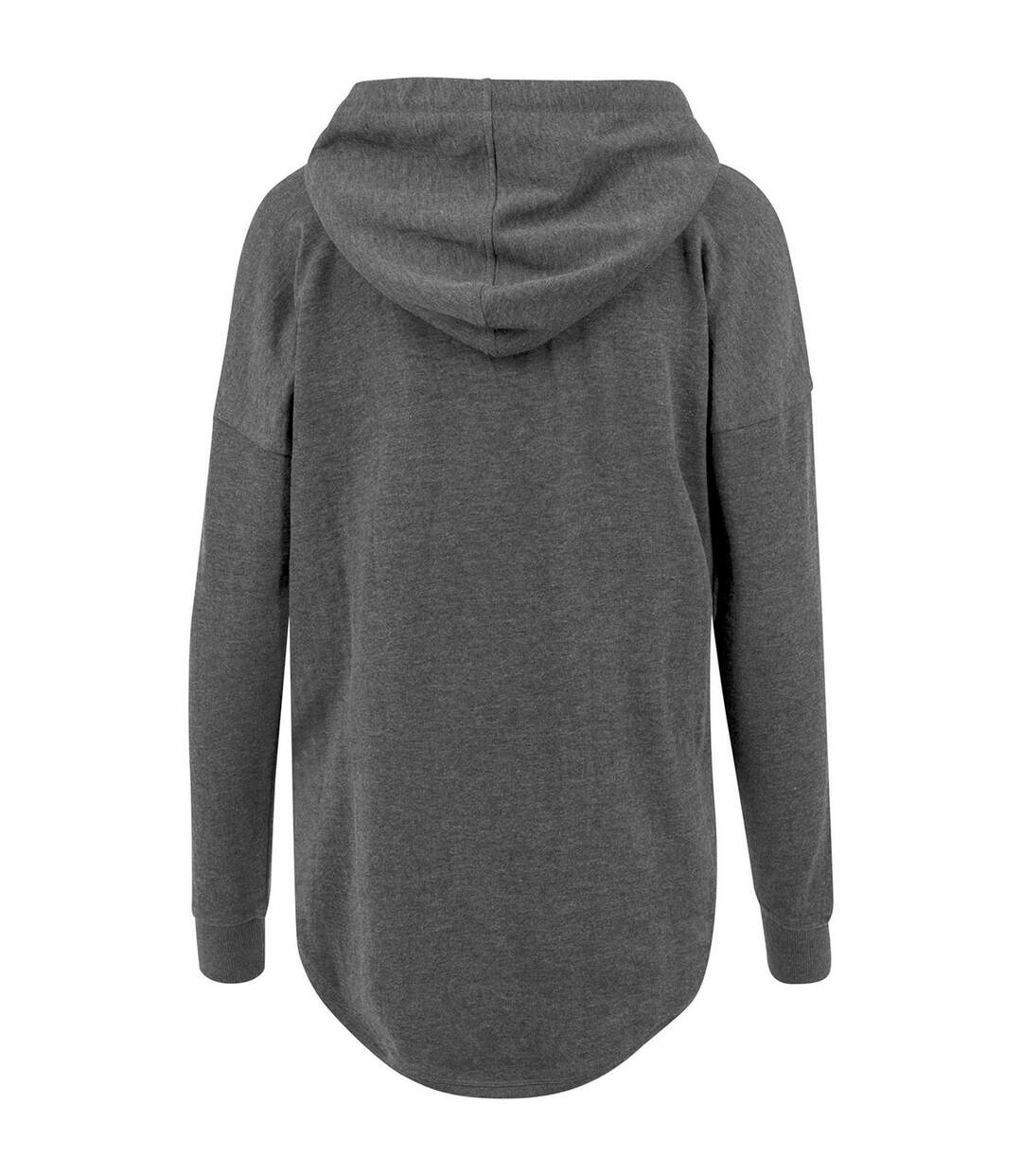 Sweat À Capuche Femme Charbon Chiné Build Your Brand-2