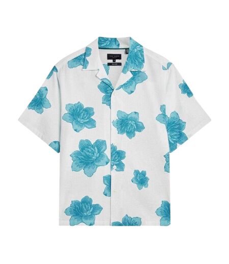Chemise Manches Courtes Motif/style Floral Homme Blanc Ted Baker