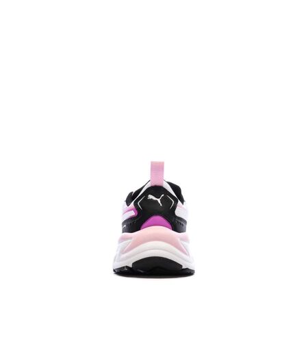 Baskets blanches/noires/roses femme puma x-ray 4