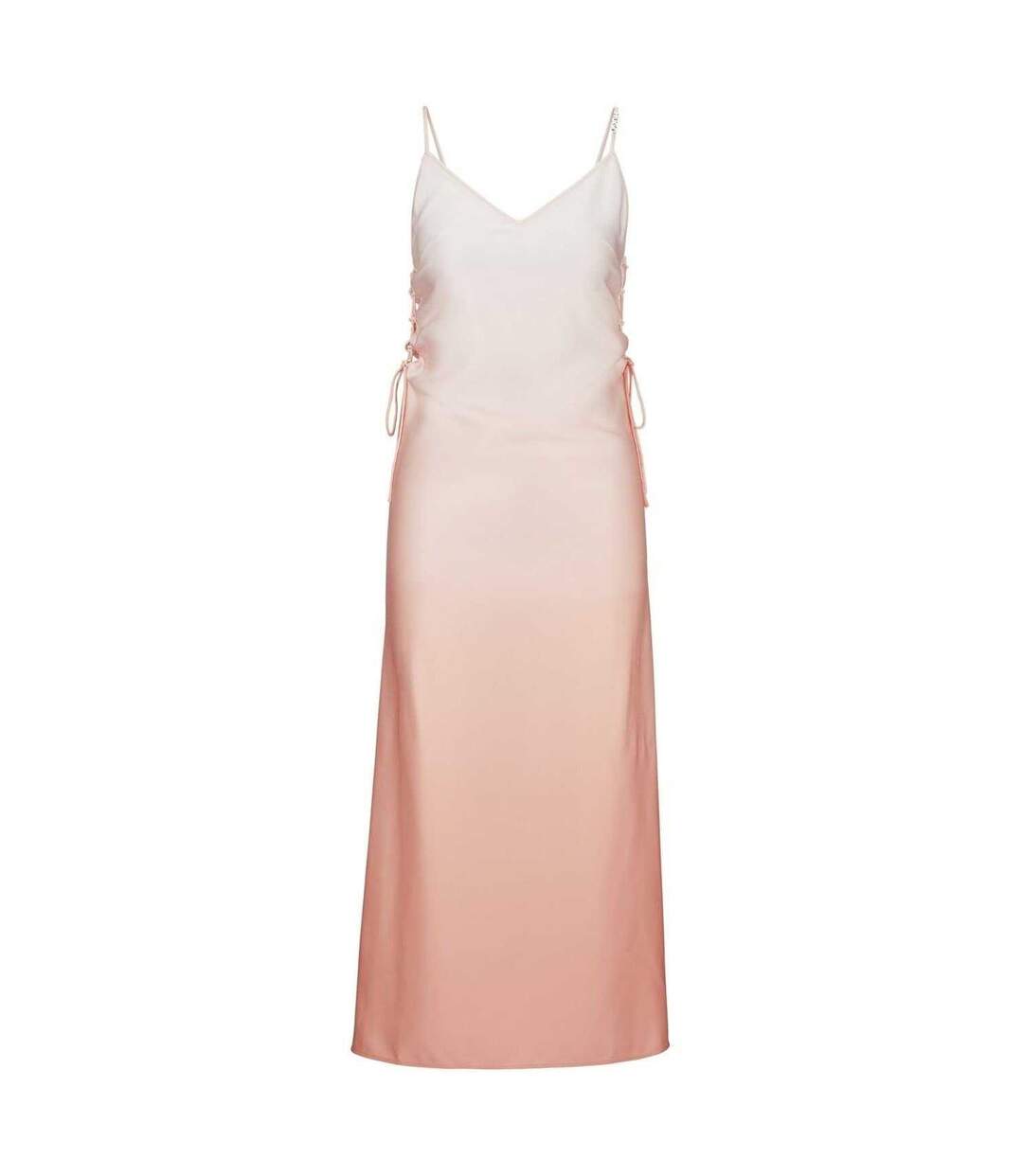 Womens/ladies Kasanka Ombre Satin Slim Slip Dress Pink Ombre Hugo-1